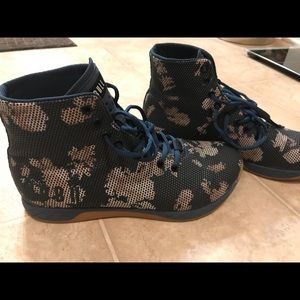 NoBull High Top Dark Floral Gum Trainers Size 10.5